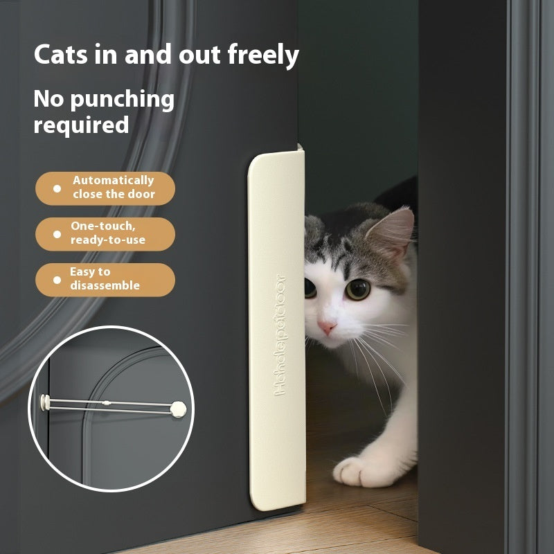 Cat Flap. Two-Way Self-Closing Cat Flap Door Aid